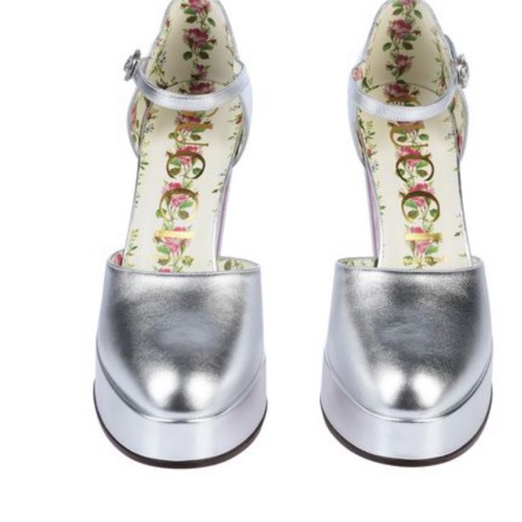 Gucci silver pumps 5.5 new with box - Picture 4 of 5